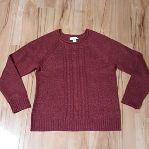 Dark Pink sweater L Christopher & Banks EUC